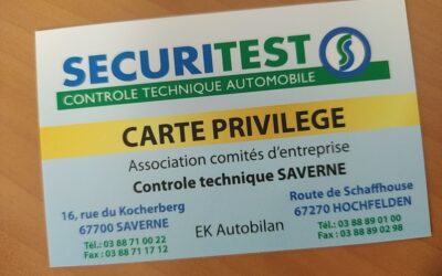Carte privilège SECURITEST